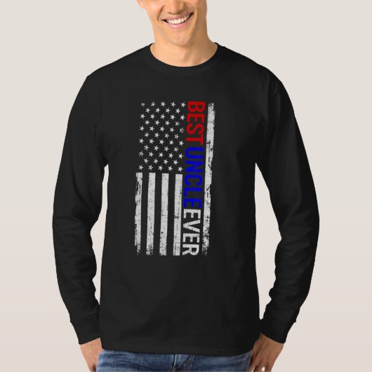 Best oom Ever American Flag Vaderdag T-shirt (Voorkant)