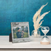 Best oom Ever Custom Photo Rustic Grey Wood Fotoplaat (Insitu)
