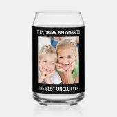 Best oom Ever Foto Blikvorm Glas (Voorkant)