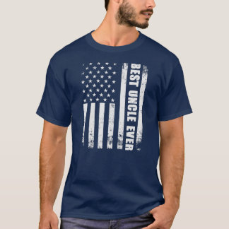 Best oom Ever Mannen American Flag USA Decor Oom T-shirt