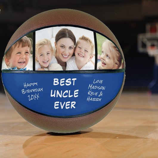 Best oom Ever Photo Persoonlijk Blauw Basketbal