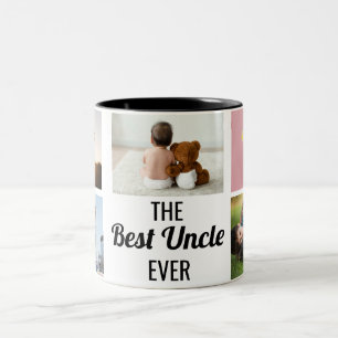 Best oom Ever - Vaderdag Foto Tweekleurige Koffiemok