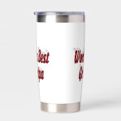 Best opa burgundy text geïsoleerde drinkbeker (Rechts)