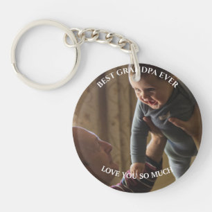 Best opa Ever Custom Foto Grandchildren Love Sleutelhanger