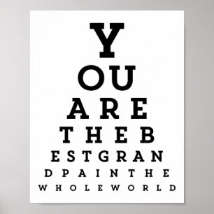 Best opa Typografie Poster Snellen Chart