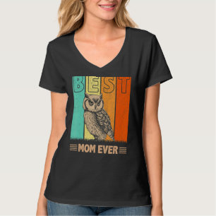 Best Owl mam ooit Retro Graphic Mama Moederdag T-shirt