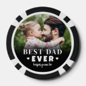 Best Pap Ever Photo Poker Chips (Achterkant)