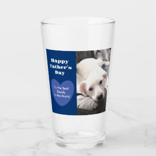 Best Pap Ever Puppy Dog Blue Heart One Foto Glas