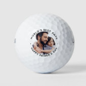 Best Pap Vaderdag Foto van de wereld Golfballen (Voorkant)