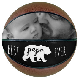 Best Papa Beer ooit - Aangepaste foto zwart-wit Basketbal