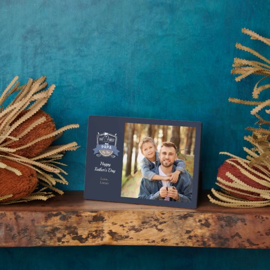 Best Papa By Par Photo Plaque (Côté)