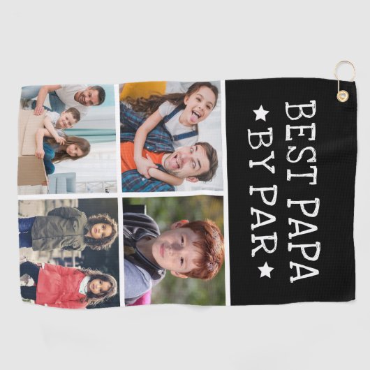 Best Papa door foto's kopiëren Golfhanddoek (Horizontaal)