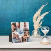 Best Papa Ever Custom Vier Photo Family Collage Fotoplaat (Insitu)