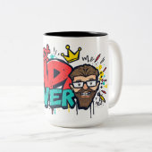 Best Papa Ever – Graffiti Legend Fathers Day Mugs Tweekleurige Koffiemok (Voorkant rechts)