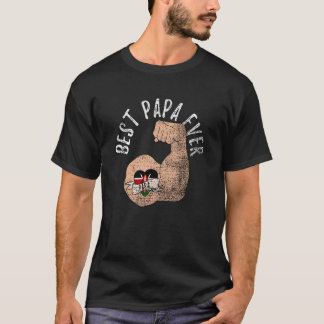 Best Papa Ever Kenyan Dad Day  T-shirt