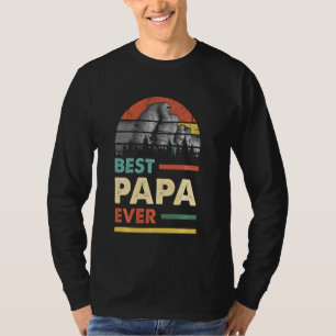 Best Papa Ever Mannen Retro Decoratie Pa Pa Pa T-shirt