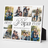 Best Papa Ever Personalized Photo Collage keepsake Fotoplaat (Zijkant)