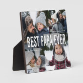 Best Papa Ever Photo Collage Fotoplaat (Voorkant)