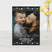 Best Papa Ever Photo Fathers Day Kaart (Gele Bloem)