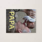 Best Papa Ever Photo Modern Script Grandpa & Baby Legpuzzel (Horizontaal)