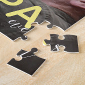 Best Papa Ever Photo Modern Script Grandpa & Baby Legpuzzel (Zijkant)