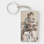 Best Papa Ever Photo Sleutelhanger (Voorkant)