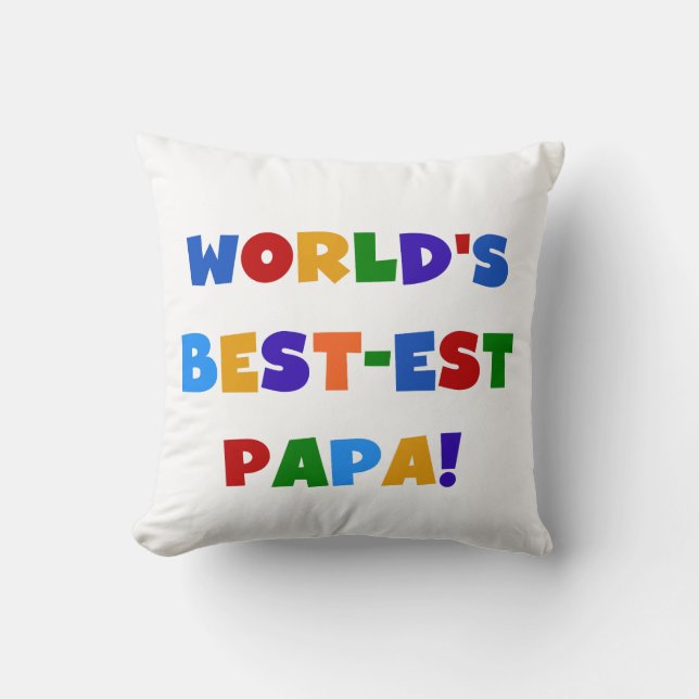 Best Papa-overhemden en -cadeaus van Bright kleure Kussen (Voorkant)