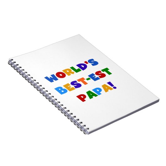 Best Papa-overhemden en -cadeaus van Bright kleure Notitieboek (Rechterzijde)