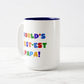 Best Papa-overhemden en -cadeaus van Bright kleure Tweekleurige Koffiemok (Voorkant links)