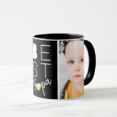 Best Papa Two Photo Back White Mug (Devant droit)