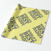 Best Papa Vaderdag Glitter van de Blauwe Wereld Cadeaupapier (Uitgerold)