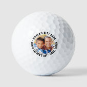Best Papa Vaderdag Photo Golf Balls ter wereld Golfballen (Voorkant)