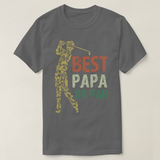 Best Papa van Par Golf T-shirt (Design voorkant)