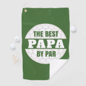 Best Papa van Par Golfers Funny Pun Golfhanddoek (Insitu)