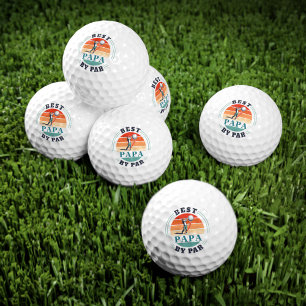 Best Papa van Par Retro Birthday Golfing Dad Golfballen