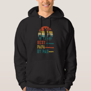 Best Papa van Par Vaderdag Golf Dad Golfer Hoodie