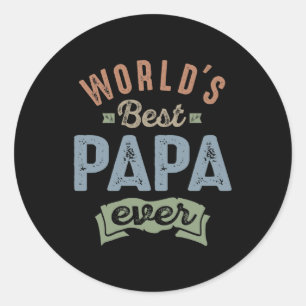 Best Papa wereldwijd Ronde Sticker