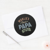 Best Papa wereldwijd Ronde Sticker (Envelop)