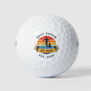 Best Papaw by Par Golfing Lover Dad Golfballen