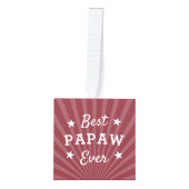 Best Papaw Ever Foto Kubus Ornament (Voorkant)