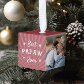 Best Papaw Ever Foto Kubus Ornament