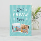 Best Papaw Ever | Foto Vaderdag Kaart (Staand voorkant)