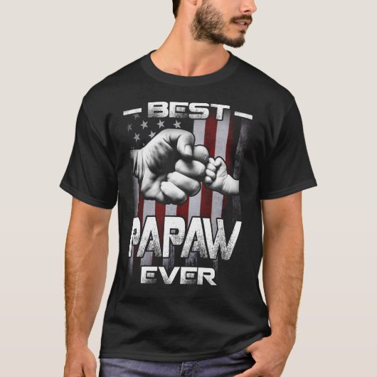 Best PAPAW ooit, Fist-Bump T-Shirt (Voorkant)