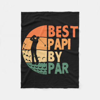 Best Papi By Par Golfing Funny Golf Golfer  Fleece Deken