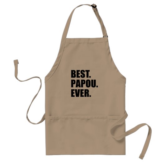 Best Papou Ever Apron Standaard Schort (Voorkant)