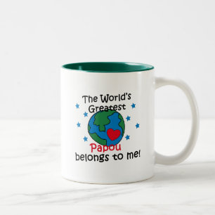 Best Papou hoort bij mij Tweekleurige Koffiemok