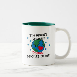 Best Papou hoort bij mij Tweekleurige Koffiemok
