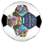 Best Pappous Ever | Aangepaste foto op opa Voetbal (Gedraaid)