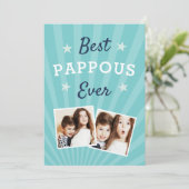 Best Pappous Ever | Foto Vaderdag Kaart (Staand voorkant)