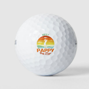 Best Pappy by Par Vaderdag Golf Shirt Gift Golfballen
